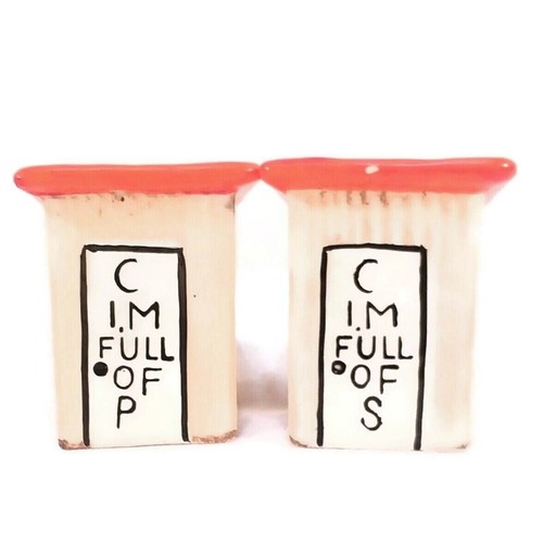 Vintage outhouse salt pepper - vintage, &