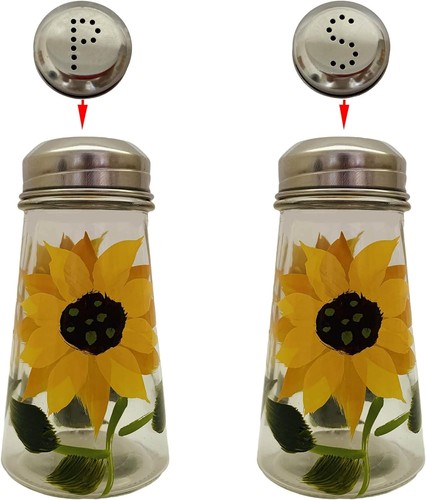 Sunflowers hand painted salt - hand,