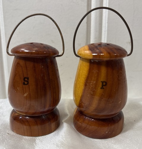 Vintage lantern wooden salt - vintage,