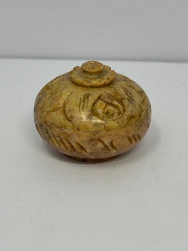 Vintage hand carved stone - stone, salt