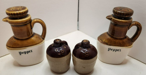 Vintage ceramic salt pepper - vintage,