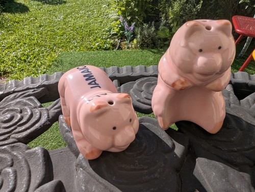 Salt pepper shakers pink pig - &,
