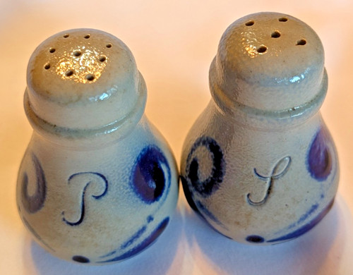 Vtg pair ceramic stoneware - vtg,