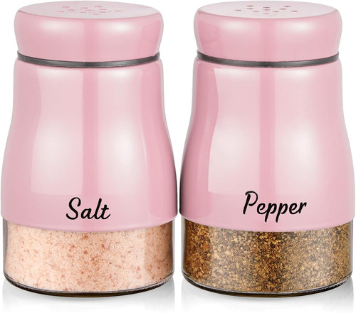 Pink salt and pepper - salt,