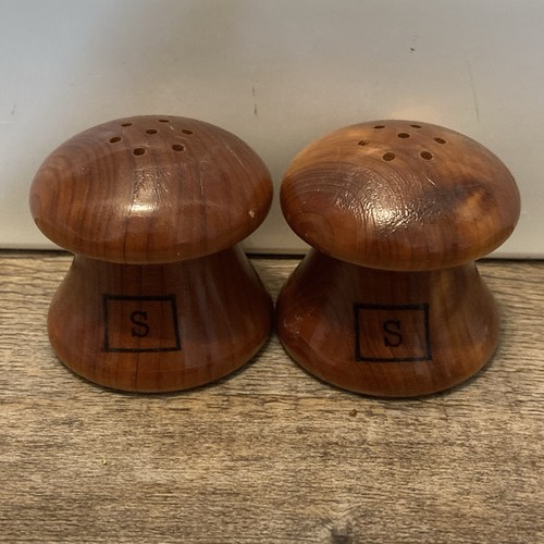 Vintage wood salt - and,