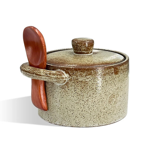 Salt cellar with - lid, &