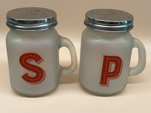Frosted small mason - jar, salt